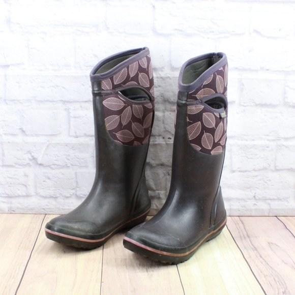 Bogs Plimsoll Leaf Pull on Insulated Rubber Outdoor Boots Size US 8 - Picture 2 of 10
